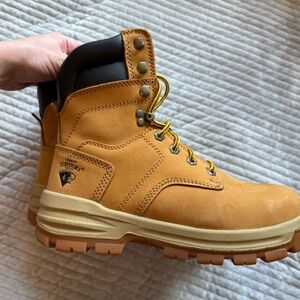 Herman Survivors Men’s Grizzly Tan Leather Steel toe Work Boots size 6 | unisex